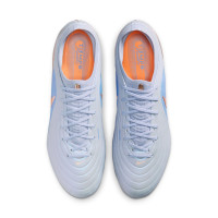 Nike Tiempo Maestro LV8 Elite Gazon Naturel Chaussures de Foot (FG) Bleu Clair Bleu-Violet Bronze
