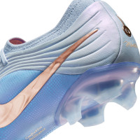 Nike Tiempo Maestro LV8 Elite Gazon Naturel Chaussures de Foot (FG) Bleu Clair Bleu-Violet Bronze