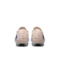 Nike Phantom 6 Low LV8 Elite Gazon Artificiel Chaussures de Foot (AG) Blanc Cassé Bleu Clair Bleu