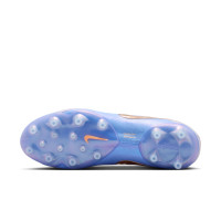 Nike Tiempo Maestro LV8 Elite Gazon Artificiel Chaussures de Foot (AG) Bleu Clair Bleu-Violet Bronze