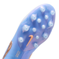 Nike Tiempo Maestro LV8 Elite Gazon Artificiel Chaussures de Foot (AG) Bleu Clair Bleu-Violet Bronze