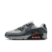 Nike Air Max 90 Premium Sneakers Grijs Zwart Smoke Grey Oranje