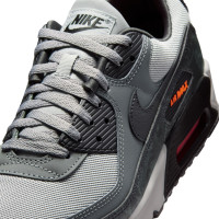 Nike Air Max 90 Premium Sneakers Grijs Zwart Smoke Grey Oranje