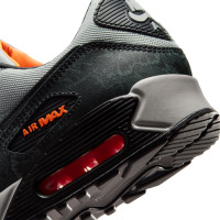 Nike Air Max 90 Premium Sneakers Grijs Zwart Smoke Grey Oranje
