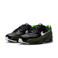 Nike Air Max 90 Tiempo Baskets Noir Blanc Voltage Green