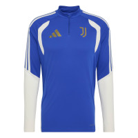 Haut d'entraînement adidas Juventus, pull 1/4-Zip 2026-2027, bleu, blanc, or