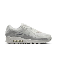 Nike Air Max 90 Premium Sneakers Zilvergrijs Wit Beige Grijs