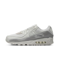 Nike Air Max 90 Premium Sneakers Zilvergrijs Wit Beige Grijs