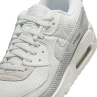 Nike Air Max 90 Premium Sneakers Zilvergrijs Wit Beige Grijs