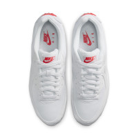 Nike Air Max 90 Baskets Blanc Blanc Rouge Vif