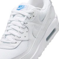 Nike Air Max 90 Baskets Blanc Bleu Crystal