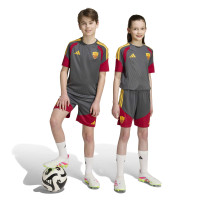 adidas AS Roma Trainingsbroekje 2026-2027 Kids Donkergrijs Rood Oranje