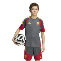 adidas AS Roma Trainingsset 2026-2027 Kids Donkergrijs Rood Oranje