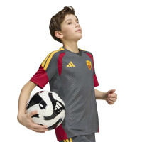 adidas AS Roma Trainingsset 2026-2027 Kids Donkergrijs Rood Oranje