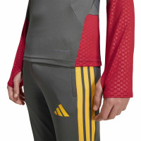 adidas AS Roma Trainingstrui 1/4-Zip 2026-2027 Kids Donkergrijs Rood Oranje