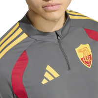 Survêtement adidas AS Roma 1/4-Zip 2026-2027 gris foncé rouge orange