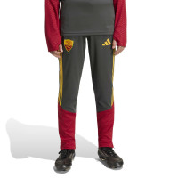 Pantalon d'entraînement adidas AS Roma 2026-2027 pour Enfants gris foncé rouge orange