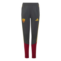 Pantalon d'entraînement adidas AS Roma 2026-2027 pour Enfants gris foncé rouge orange
