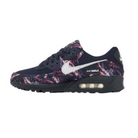 Nike Air Max 90 Premium Sneakers Printed Canvas Donkerblauw Wit Multicolor