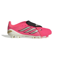 adidas Predator Elite FT Gazon Naturel Chaussures de Foot (FG) Enfants Rose Vif Gris Argenté Noir Doré