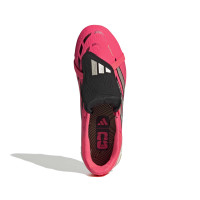adidas Predator Elite FT Gazon Naturel Chaussures de Foot (FG) Enfants Rose Vif Gris Argenté Noir Doré