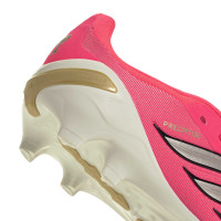 adidas Predator Elite FT Gazon Naturel Chaussures de Foot (FG) Enfants Rose Vif Gris Argenté Noir Doré