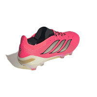 adidas Predator Elite Gazon Naturel Chaussures de Foot (FG) Rose Vif Gris Argenté Noir Doré