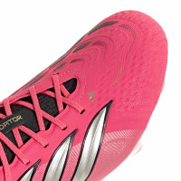 adidas Predator Elite Gras Voetbalschoenen (FG) Felroze Zilvergrijs Zwart Goud