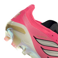 adidas Predator Elite Gazon Naturel Chaussures de Foot (FG) Rose Vif Gris Argenté Noir Doré