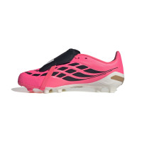 adidas Predator League FT Gras Voetbalschoenen (FG) Kids Felroze Zilvergrijs Zwart Goud