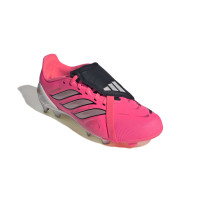 adidas Predator League FT Gras Voetbalschoenen (FG) Kids Felroze Zilvergrijs Zwart Goud
