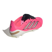 adidas Predator League FT Gras Voetbalschoenen (FG) Kids Felroze Zilvergrijs Zwart Goud