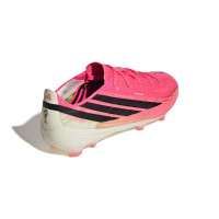 adidas F50 Hyperfast Elite Gazon Naturel Chaussures de Foot (FG) Enfants Rose Vif Noir Doré Blanc