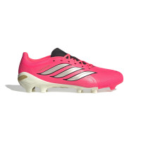 adidas Predator League Gazon Naturel Chaussures de Foot (FG) Rose Vif Gris Argenté Noir Doré