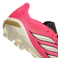adidas Predator League Gazon Naturel Chaussures de Foot (FG) Rose Vif Gris Argenté Noir Doré