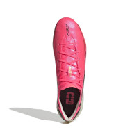 adidas F50 Hyperfast Pro Gras Voetbalschoenen (FG) Felroze Zwart Goud Wit