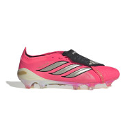 adidas Predator Elite FT Gazon Naturel Chaussures de Foot (FG) Rose Vif Gris Argenté Noir Doré