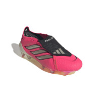 adidas Predator Elite FT Gazon Naturel Chaussures de Foot (FG) Rose Vif Gris Argenté Noir Doré