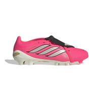 adidas Predator League FT Gras Voetbalschoenen (FG) Felroze Zilvergrijs Zwart Goud