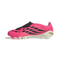 adidas Predator League FT Gras Voetbalschoenen (FG) Felroze Zilvergrijs Zwart Goud