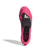 adidas Predator League FT Gras Voetbalschoenen (FG) Felroze Zilvergrijs Zwart Goud