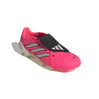 adidas Predator League FT Gras Voetbalschoenen (FG) Felroze Zilvergrijs Zwart Goud