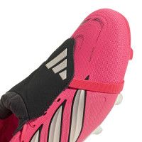 adidas Predator League FT Gras Voetbalschoenen (FG) Felroze Zilvergrijs Zwart Goud
