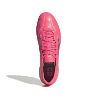 adidas Copa Pure IV Elite Gazon Naturel Chaussures de Foot (FG) Rose Vif Argenté Blanc