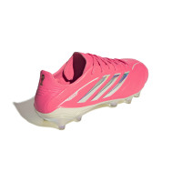 adidas Copa Pure IV Elite Gazon Naturel Chaussures de Foot (FG) Rose Vif Argenté Blanc