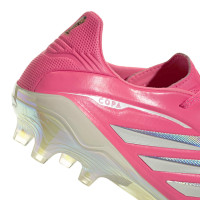 adidas Copa Pure IV Elite Gazon Naturel Chaussures de Foot (FG) Rose Vif Argenté Blanc