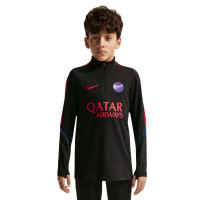 Nike Paris Saint-Germain Strike Trainingstrui 1/4-Zip 2026-2027 Kids Zwart Felrood Donkerblauw