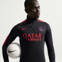 Haut d'entraînement Nike Paris Saint-Germain Strike 1/4-Zip 2026-2027 noir rouge vif bleu foncé