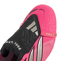 adidas Predator Elite FT IJzeren-Nop Voetbalschoenen (SG) Felroze Zilvergrijs Zwart Goud