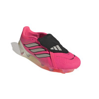 adidas Predator Pro FT Gazon Naturel Chaussures de Foot (FG) Rose Vif Gris Argenté Noir Doré